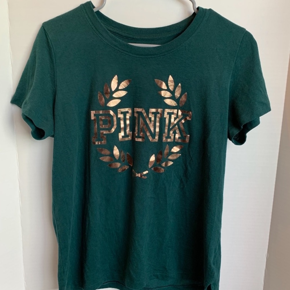 PINK - Green t-shirt